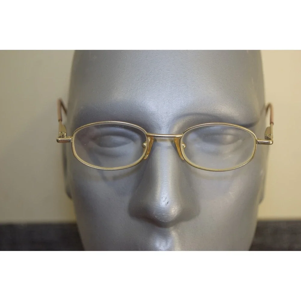 LA GEAR Eyeglasses 45 18 Gold Full Rim SMALL ADULT Kids Boys Girls Academic Look